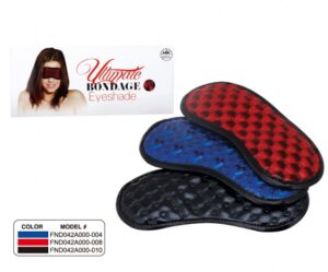 Venda com acabamento brilhante e tiras elásticas - ULTIMATE BONDAGE EYESHADE RED - NANMA