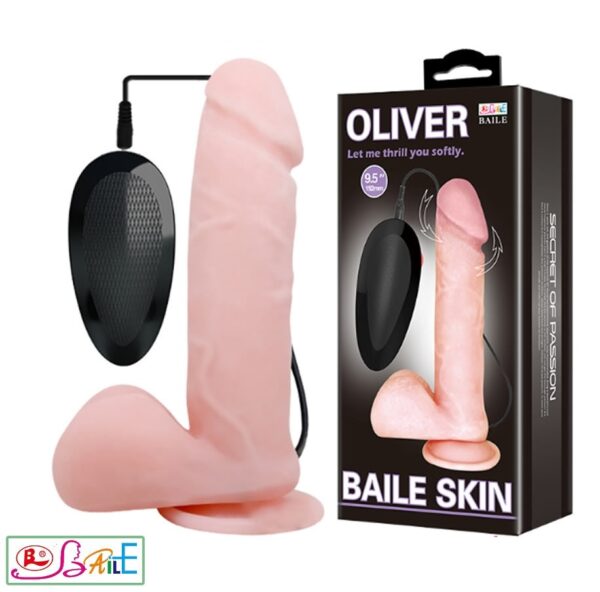 Pênis Realístico com Vibrador e Rotação - Oliver Baile