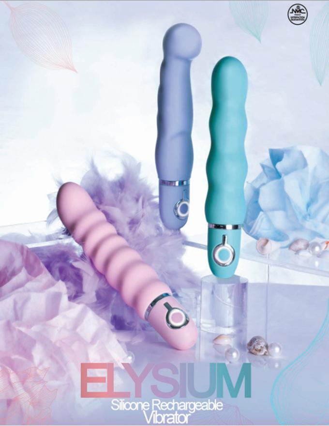 Vibrador 21 cm recarregável 10 ritmos com detalhes em prata - ELYSIUM - NANMA - Sexshop