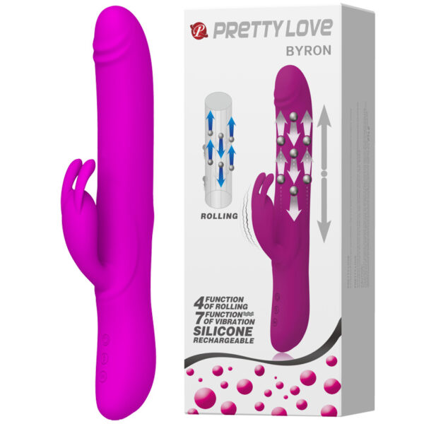 Vibrador com Esferas Internas e 7 Modos de Vibração - PRETTY LOVE BYRON - Sexshop