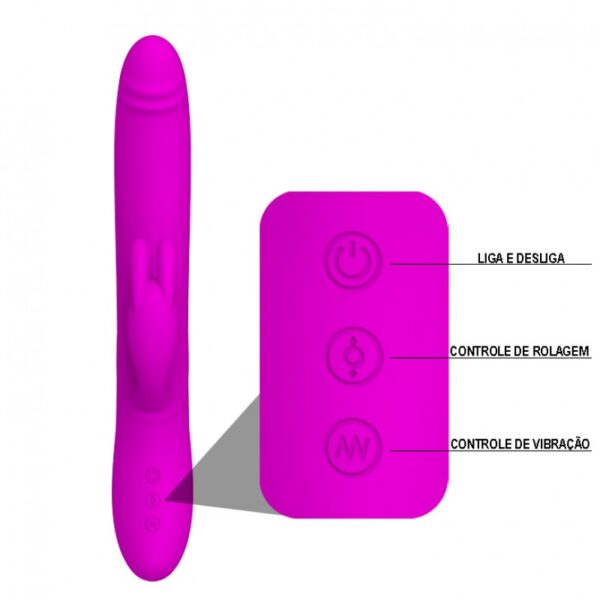 Vibrador com Esferas Internas e 7 Modos de Vibração - PRETTY LOVE BYRON - Sexshop