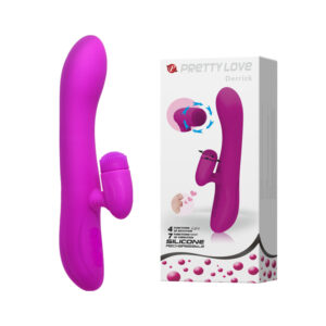 Vibrador com Estimulador Clitoriano Rotativo com Saliências - PRETTY LOVE DERRICK - Sex shop-0