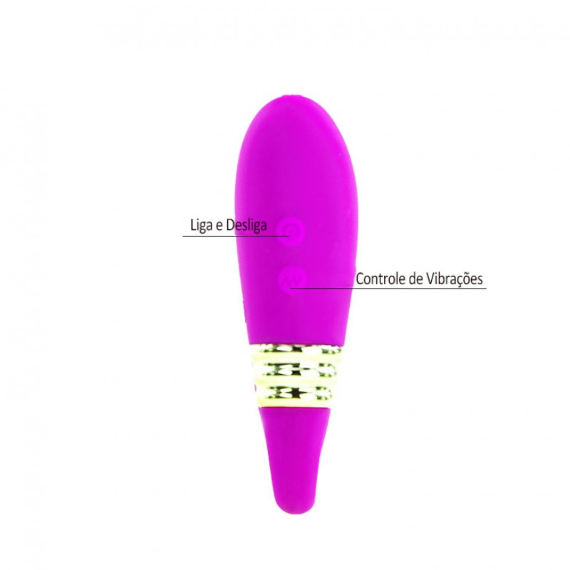 Vibrador de Dupla Estimulação com 12 Modos de Vibração - PRETTY LOVE FAVOR - Sexshop