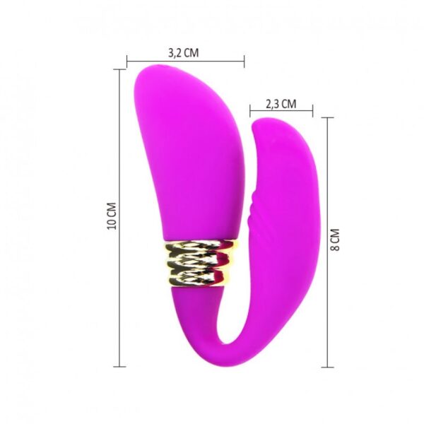 Vibrador de Dupla Estimulação com 12 Modos de Vibração - PRETTY LOVE FAVOR - Sexshop