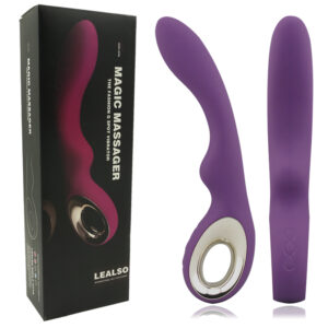 Vibrador de luxo recarregável com estimulador e detalhes em metal - Sex shop-0