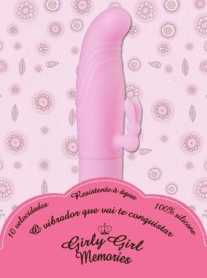 Vibrador estriado com mini estimulador coelho - GIRLY GIRL MEMORIES - NANMA - Sexshop