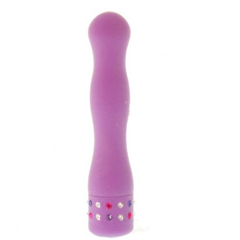 Vibrador importado Lilás 8 funções e Detalhes em Strass