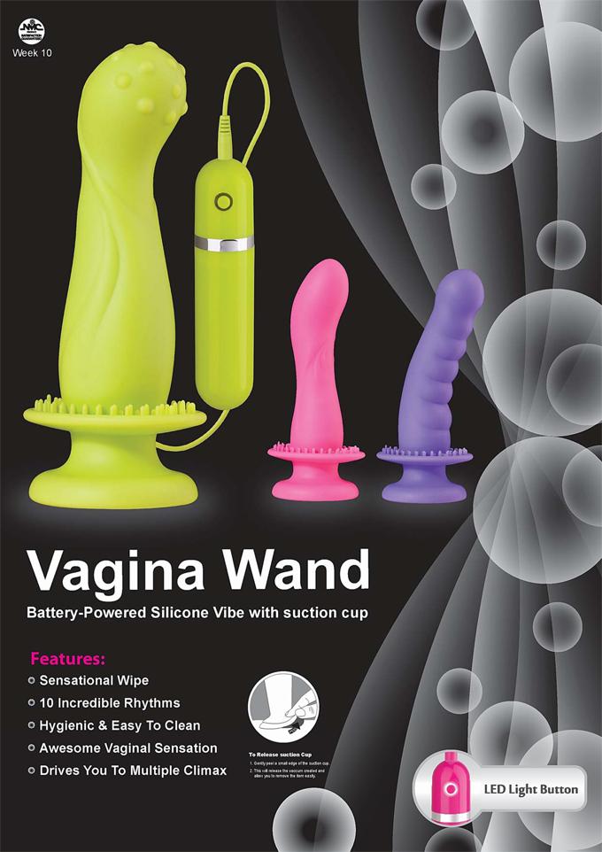 Sexshop, Vibrador ponto G, ventosa e 10 velocidades - VAGINA WAND - NANMA