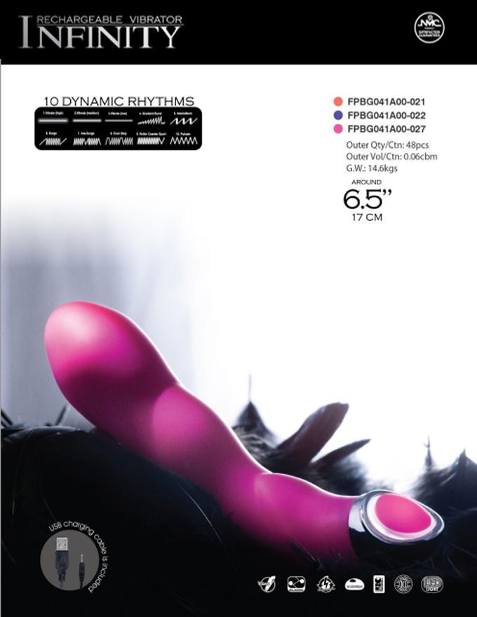 Vibrador recarregável com 10 ritmos - INFINITY RECHARGEABLE VIBRATOR - NANMA - Sexshop