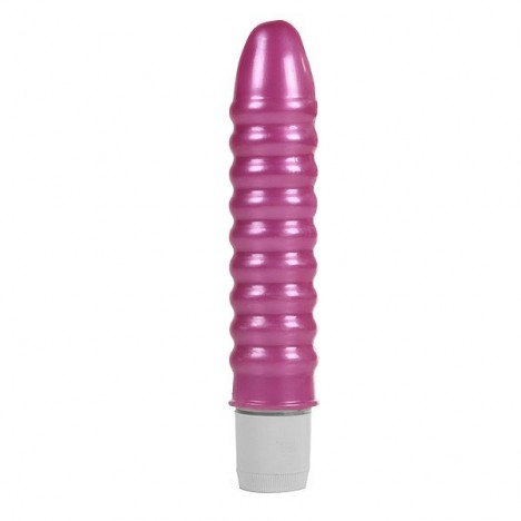 Vibrador Sex Stronger com anéis massageadores - Rosa - Sexshop