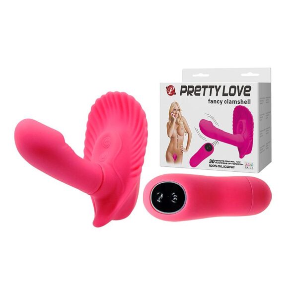 Sex shop, Vibrador Silicone Com vibro controle remoto Pretty Love Fancy Clamshell