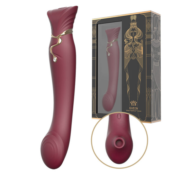 Vibrador ZALO - Queen Set G Spot PulseWave Vibrator - Vermelho - Sex shop