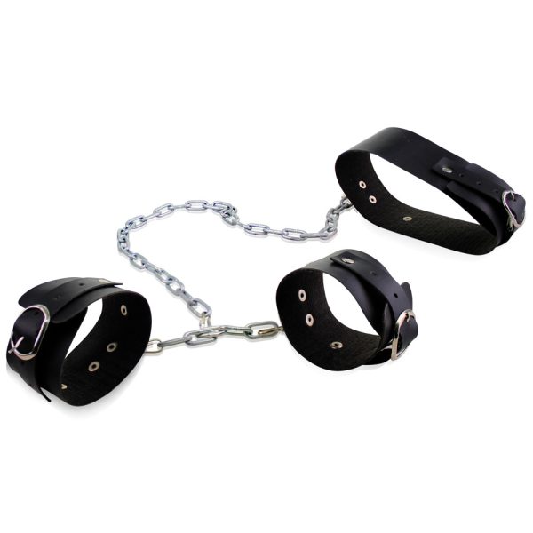 Coleira com Algemas em Couro - Sexshop - Image 4