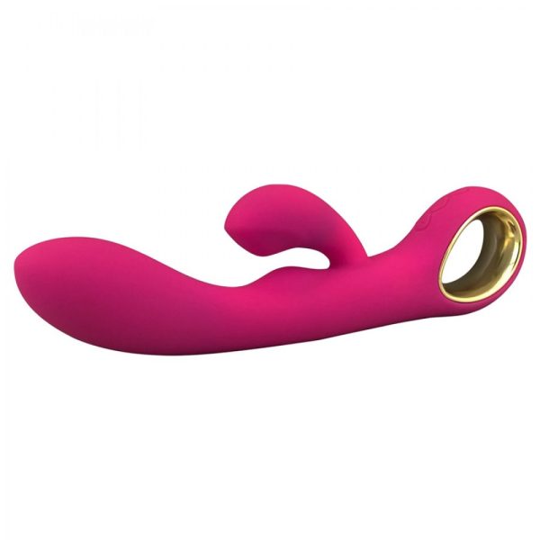 Vibrador de luxo recarregável com detalhes em metal e estimulador - Sex shop - Image 5