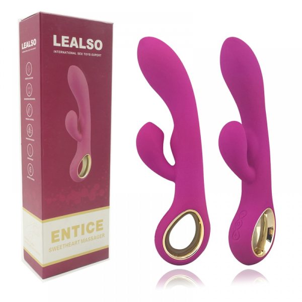 Vibrador de luxo recarregável com detalhes em metal e estimulador - Sex shop - Image 7