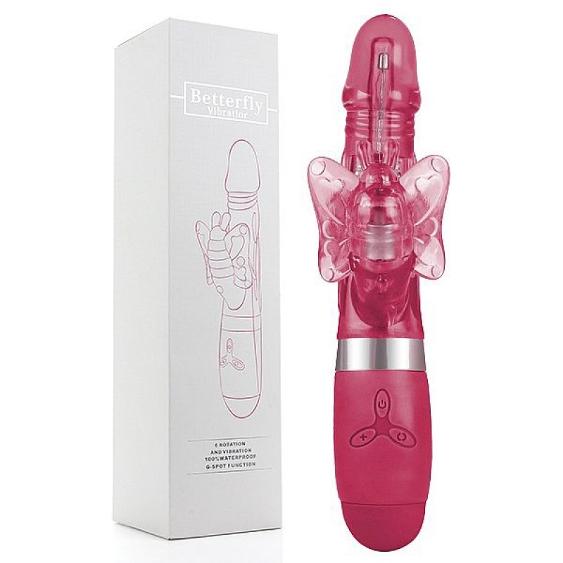 Vibrador rotativo com estimulador borboleta - Butterfly Vibrator - Sexshop