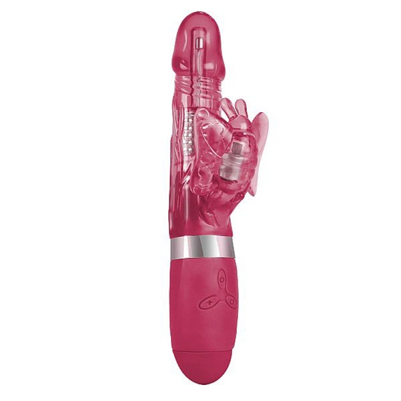 Vibrador rotativo com estimulador borboleta - Butterfly Vibrator - Sexshop