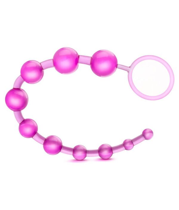 Plug Anal Com 10 Bolinhas em Silicone com Alça de Segurança - Sex shop - Image 4
