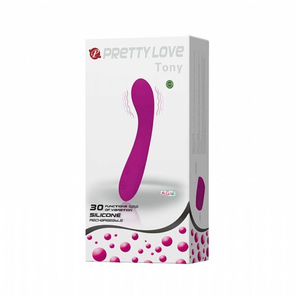 Vibrador Ponto G e Massageador Clitoriano Tony - Pretty Love