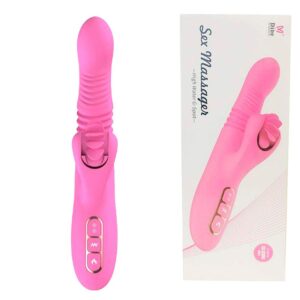 Vibrador Ponto G com sistema VAI e VEM e Massageador Clitoriano Vella - Dibe