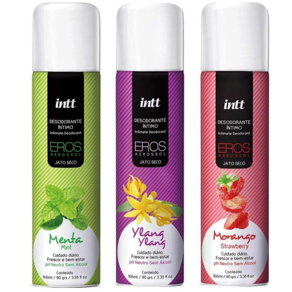 Eros Desodorante Íntimo MENTA Jato Seco 166ML INTT - Sex shop - Image 2