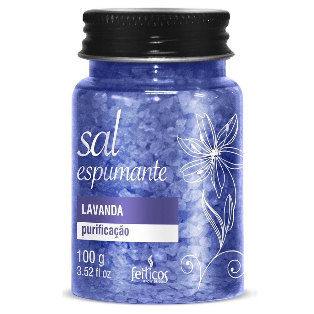 Sais de banho Espumantes Lavanda 100G FEITIÇOS - Banho Sensual