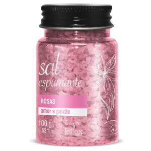 Sais de banho Espumantes Rosas 100G FEITIÇOS - Banho Sensual