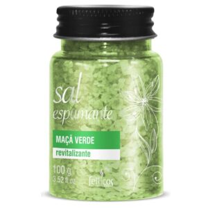 Sais de banho Espumantes Maça Verde 100G FEITIÇOS - Banho Sensual