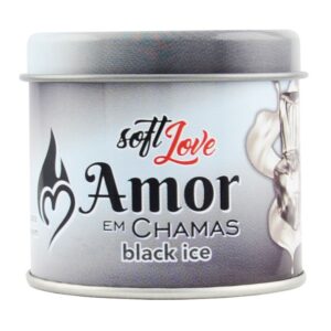 Amor em Chamas Vela BLACK ICE Hot Beijável 50g Soft Love - Sex shop