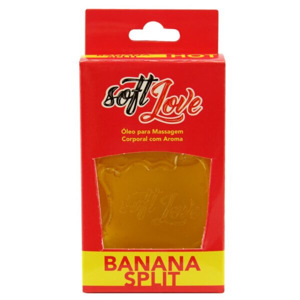 Gel Quente Comestível BANANA SPLIT 30ml SoftLove - Sex shop