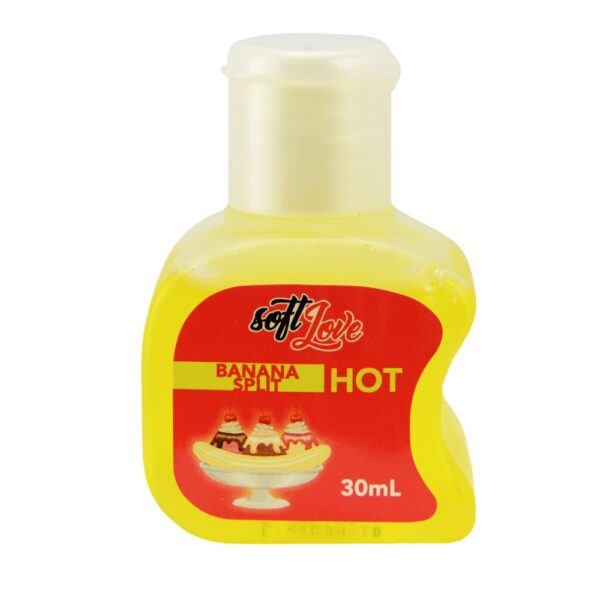 Gel Quente Comestível BANANA SPLIT 30ml SoftLove - Sex shop