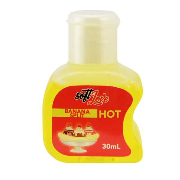 Gel Quente Comestível BANANA SPLIT 30ml SoftLove - Sex shop