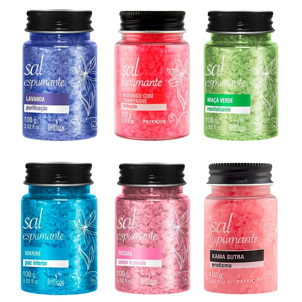 Sais de banho Espumantes Lavanda 100G FEITIÇOS - Banho Sensual