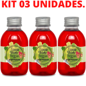 Kit 03 Espuma de Banho Aromática Morango 110ML LA PIMIENTA