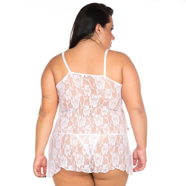 Camisola Gigi Plus Siza Pimenta Sexy Branca - Camisola Sexy-40574