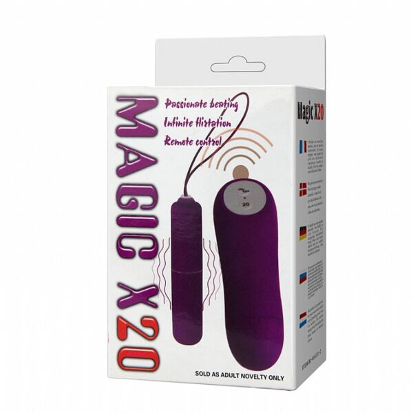 Vibrador Bullet controle remoto 20 velocidades - 10 cm - Sex shop