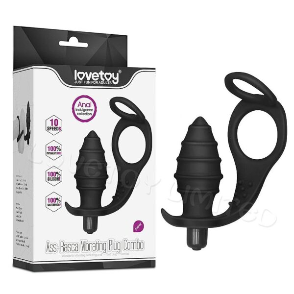 Plug para próstata com Anel Peniano com vibro LOVETOY - Sex shop