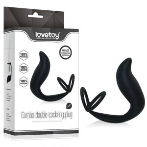 Plug para próstata, Silicone com Anel Peniano - Sexy shop