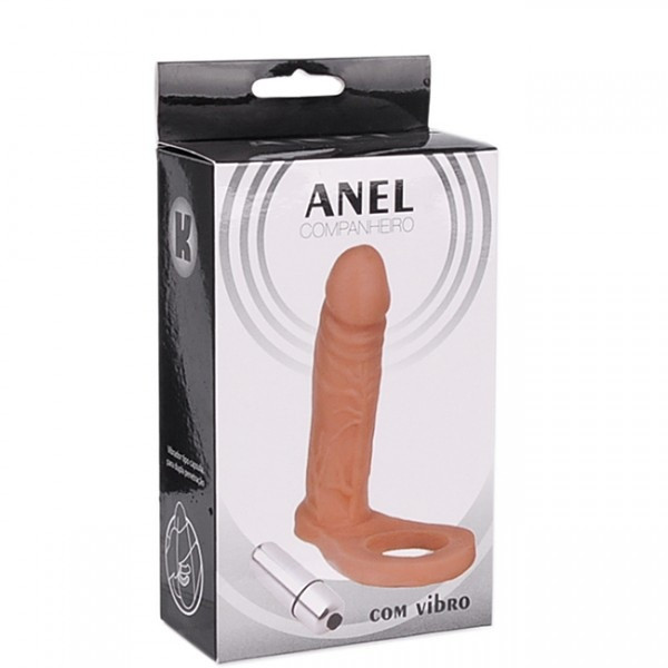 Anel Companheiro Azul com Vibrador 13,5cm - Sex shop