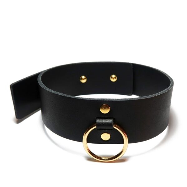 Colar Choker Celinna em Couro 33 mm - Secret Play - Sexshop