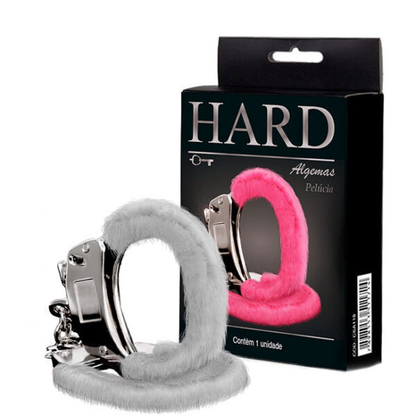 Algema Com Pelucia Branca linha HARD - Sex shop