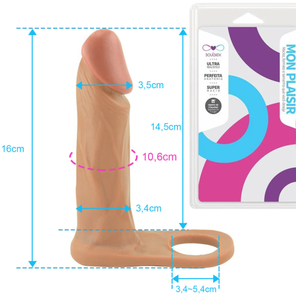 Anel Peniano Companheiro Amigão 16x3cm SOULSEX - Sex shop