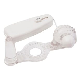 Anel Peniano Estimulador com Plug e vibrador Transparente HotFlowers - Sex shop