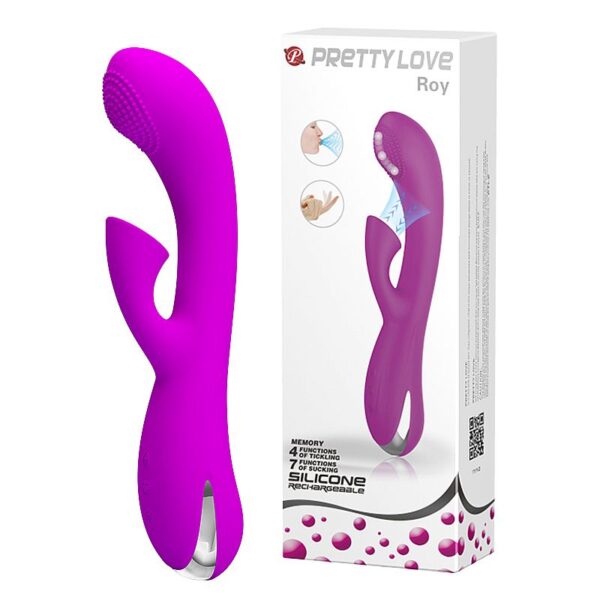 Vibrador Duplo Motor com Sucção do Clitóris- Pretty love Roy - Sex shop