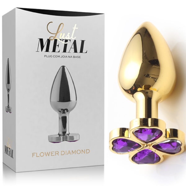 Plug anal Luxo - Lust Metal - Plug Flower Diamond Gold - Sex shop