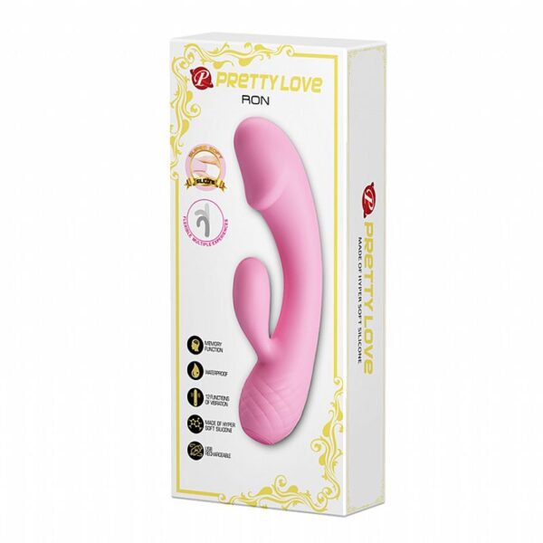 Vibrador Duplo e Massageador Clitoriano Ron - Pretty Love