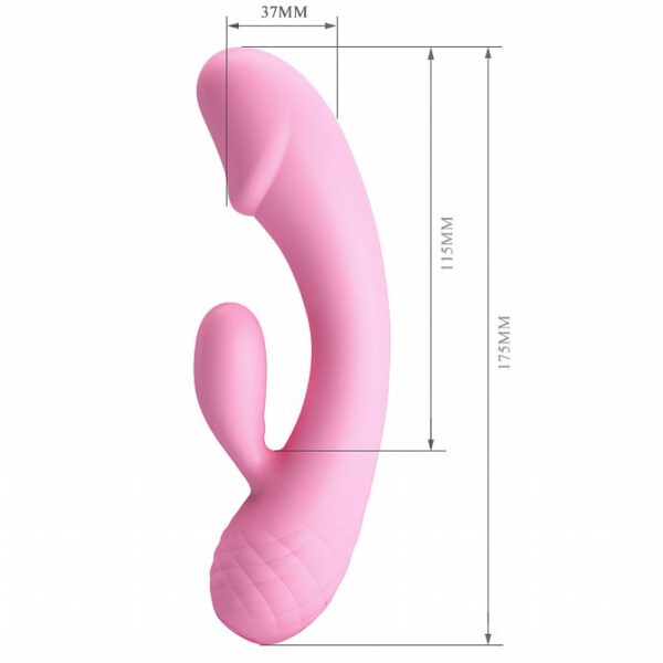 Vibrador Duplo e Massageador Clitoriano Ron - Pretty Love