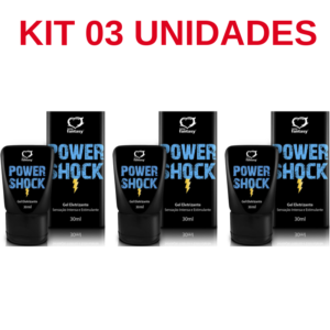 Kit 03 Unidades Power Shock Gel Eletrizante 30ml Sexy Fantasy