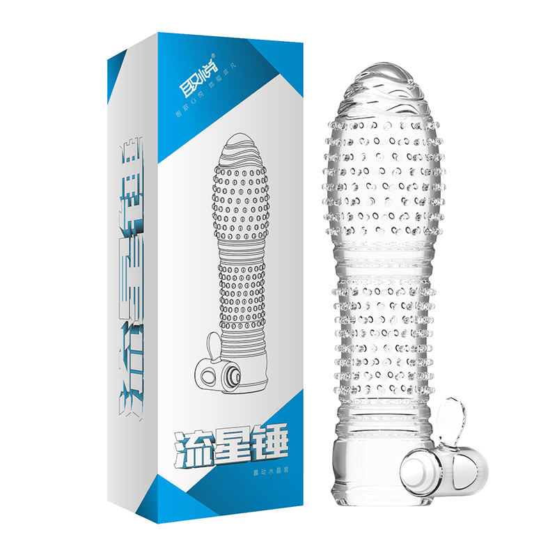 Capa Peniana e Anel Vibratório - Vibrating Sleeve Meteor Hammer - Sexshop