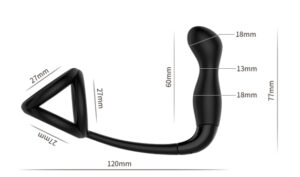 Estimulador Próstata com Anel Escrotal e Vibrador 10 Velocidades - Sex shop